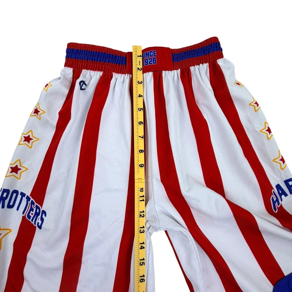 Champion Harlem Globetrotters Basketball Shorts Men Small Red White Blue Striped